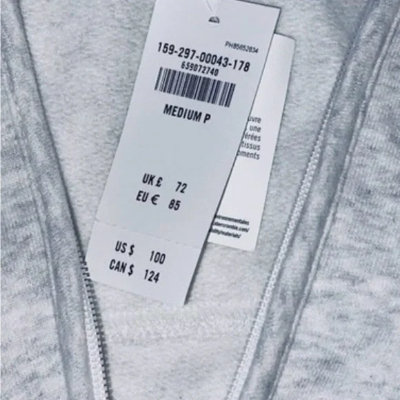 Abercrombie & Fitch Heather Light Gray Hooded Zip-Front Jumpsuit - Picture 2 of 9